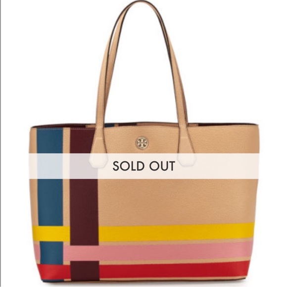 Tory Burch Perry Reversible Multicolor Tote RARE and SOLD OUT - Picture 7 of 16